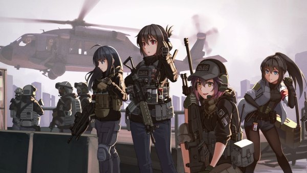 Аниме военные девушки