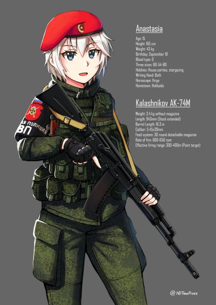 Русские военные в стиле аниме