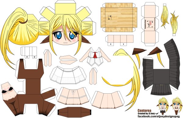 Фигурки из бумаги Monster Musume no Iru Nichijou