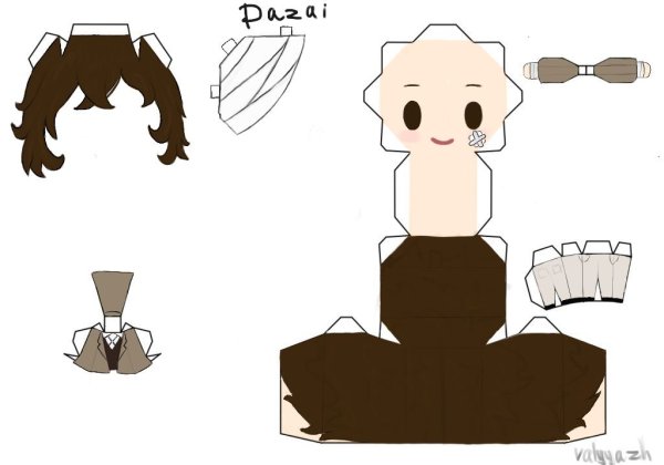 Дадзай Осаму Papercraft