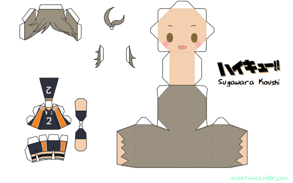 Haikyuu Papercraft фигурки из бумаги