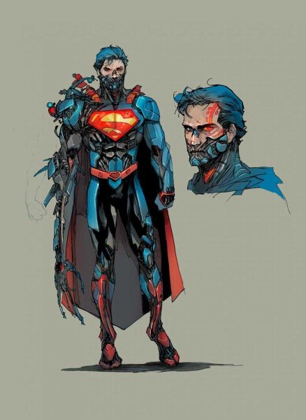 Киборг Супермен DC арт