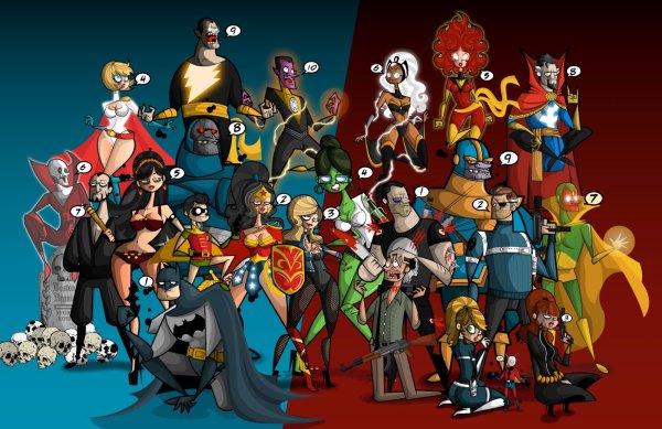 Супергерои DC И Marvel