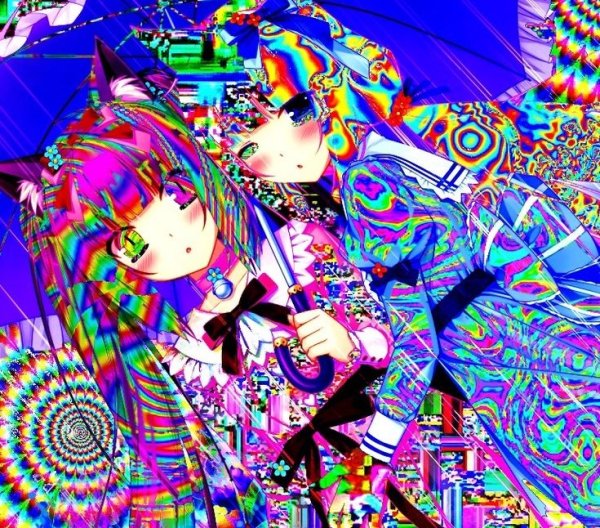 Cybergoth aesthetic anime аниме