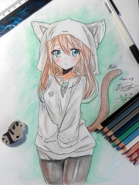 Рисунки для срисовки аниме