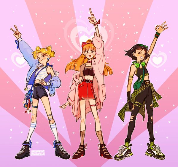 Powerpuff girls аниме арт