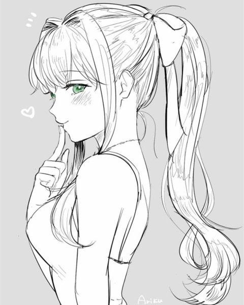 Моника DDLC чб