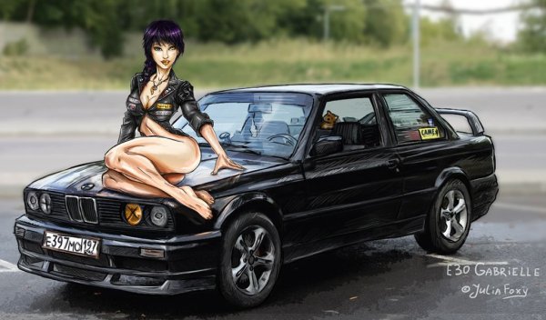 BMW e34 anime