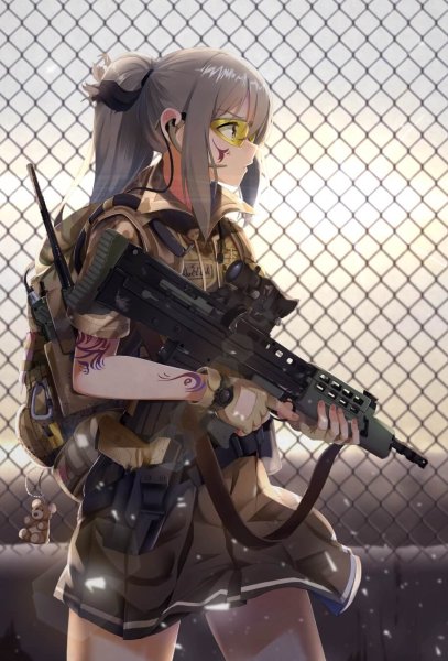 Аниме тянка Боевая