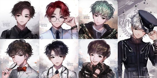 BTS аниме айдол