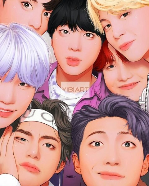 BTS арт вместе