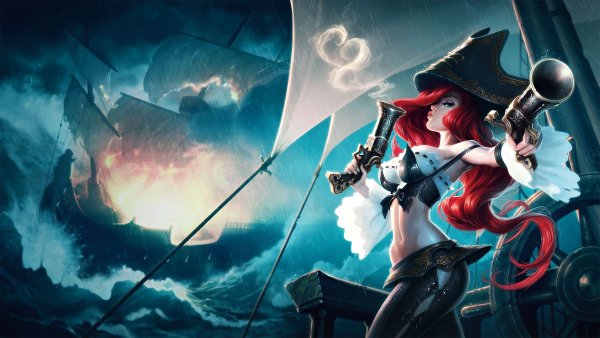 League of Legends Мисс Фортуна Сплеш арт
