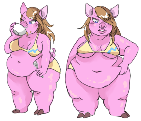 Толстые furry Weight gain