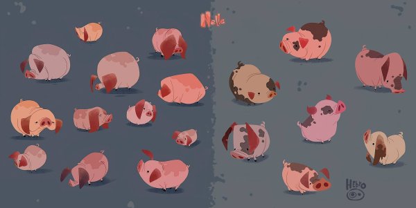 Поросенок арт