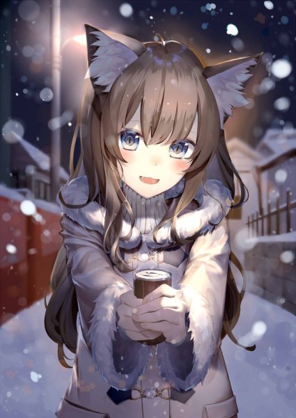 Аниме тянка зима