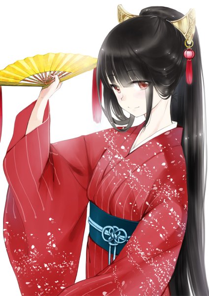Shiki Ryougi в кимоно