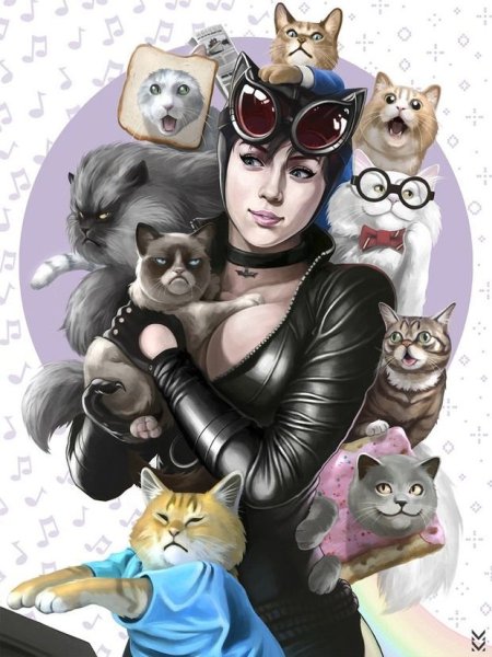 Женщина с кошкой