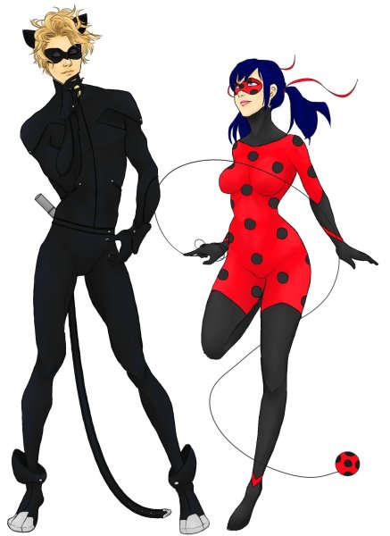 Lady Bug and Cat Noir