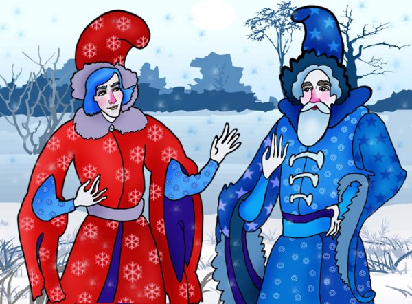 Мороз красный нос и Мороз синий нос сказка