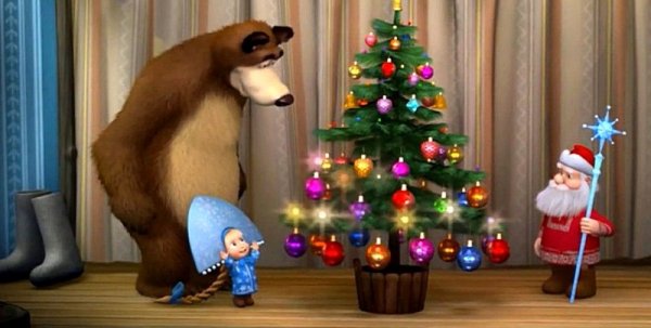 Маша и медведь елочка