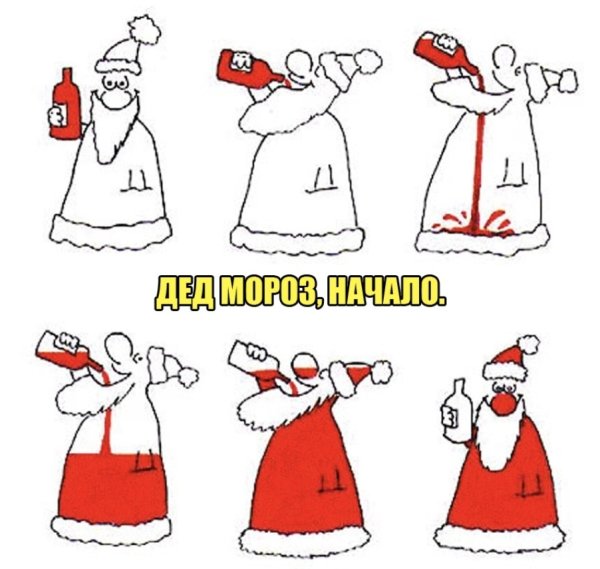 Рисунки Деда Мороза легкие