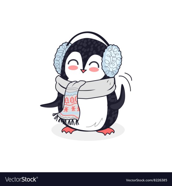 Милые новогодние пингвины