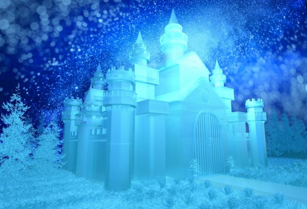 Зимний сказочный дворец снежной королевы