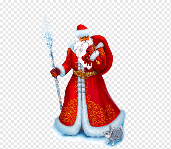 Дед Мороз на прозрачном фоне