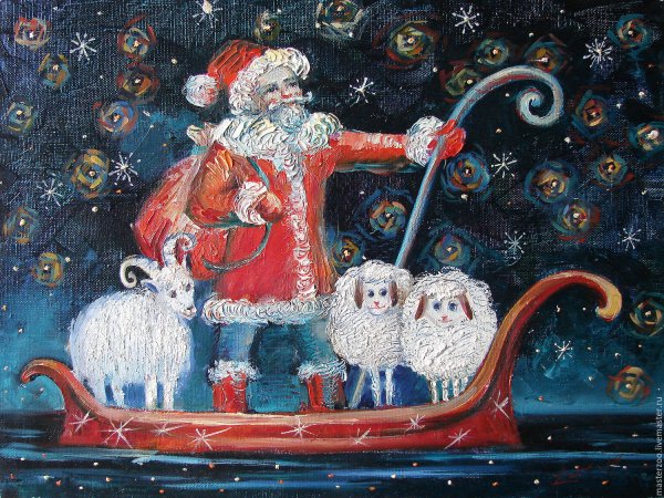 Дед Мороз живопись
