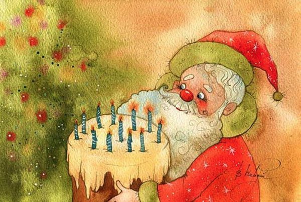Новогодние иллюстрации Виктории Кирдий