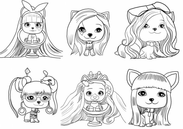VIP Pets собачки раскраска
