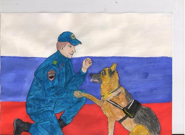 Рисунок на тему полиция