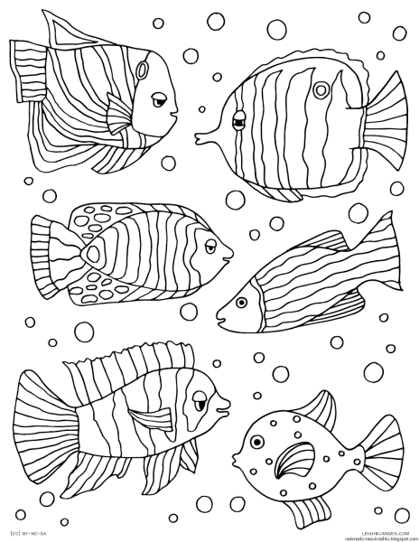 Раскраски аквариумные рыбки (44 фото)