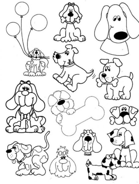 Раскраски наклейки собаки (39 фото)