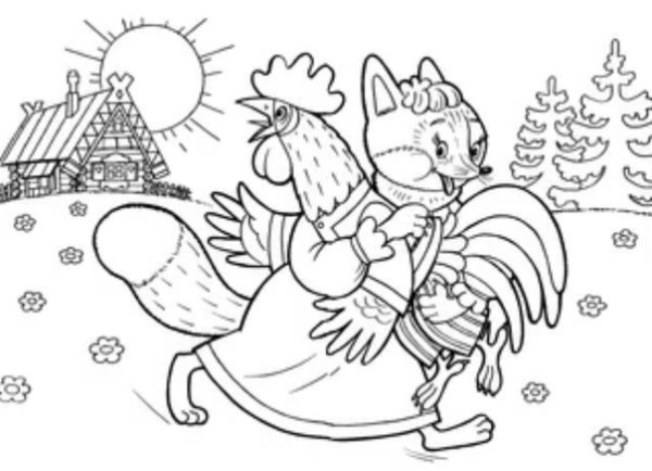 Кот петух и лиса русская народная сказка