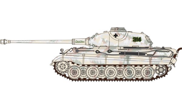 Раскраска танк Королевский тигр