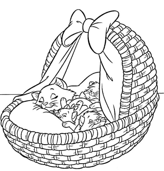 Корзинка раскраска