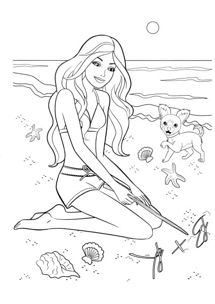 Barbie. Раскраска
