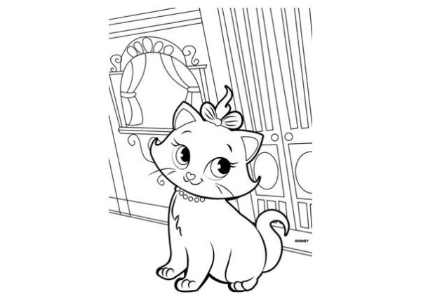 Раскраска кошечка