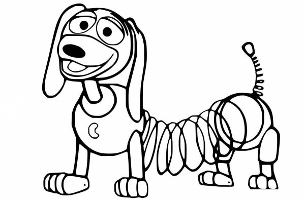 Slinky Dog Zigzag Spin Диснейленд раскраска
