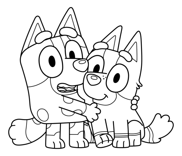 Bluey раскраска