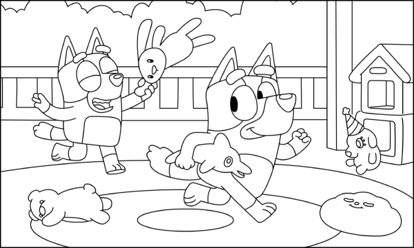 Bluey раскраска