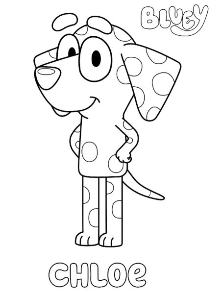 Bluey раскраска