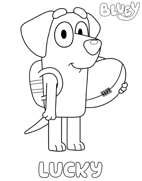 Bluey мультсериал раскраска