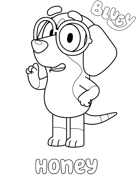 Bluey раскраска
