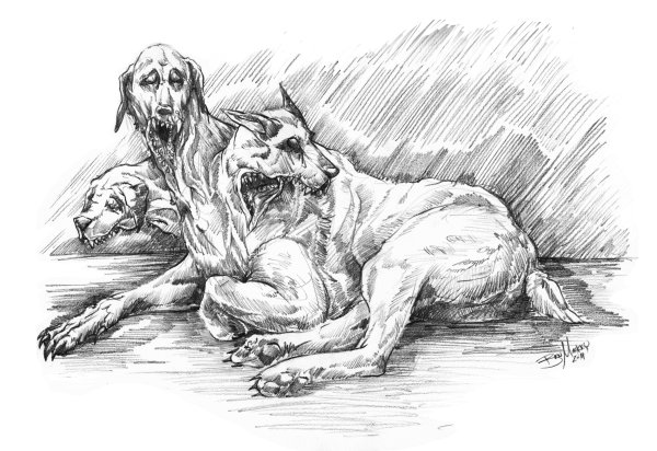 Цербер рисунок