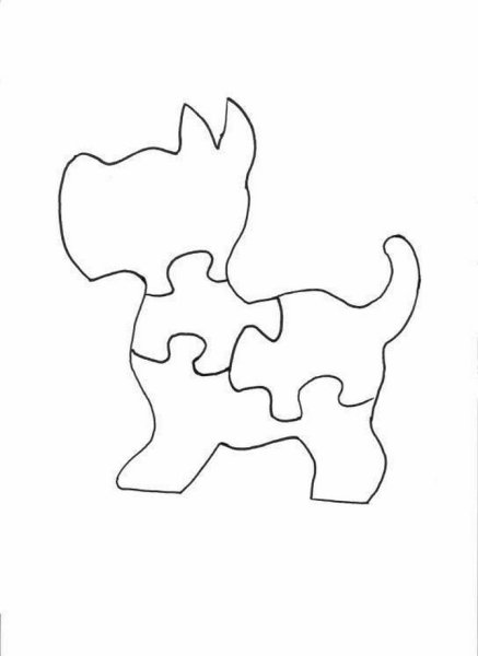 Пазлы раскраски для детей 3-4 лет