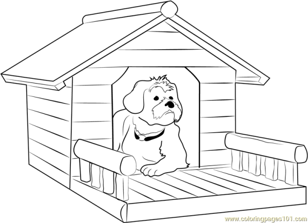 Раскраски будка для собаки (44 фото)