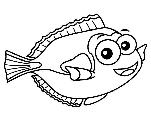 Морские рыбки раскраска