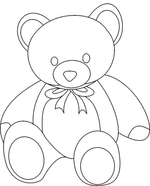 Раскраска мишка для детей 3-4 лет